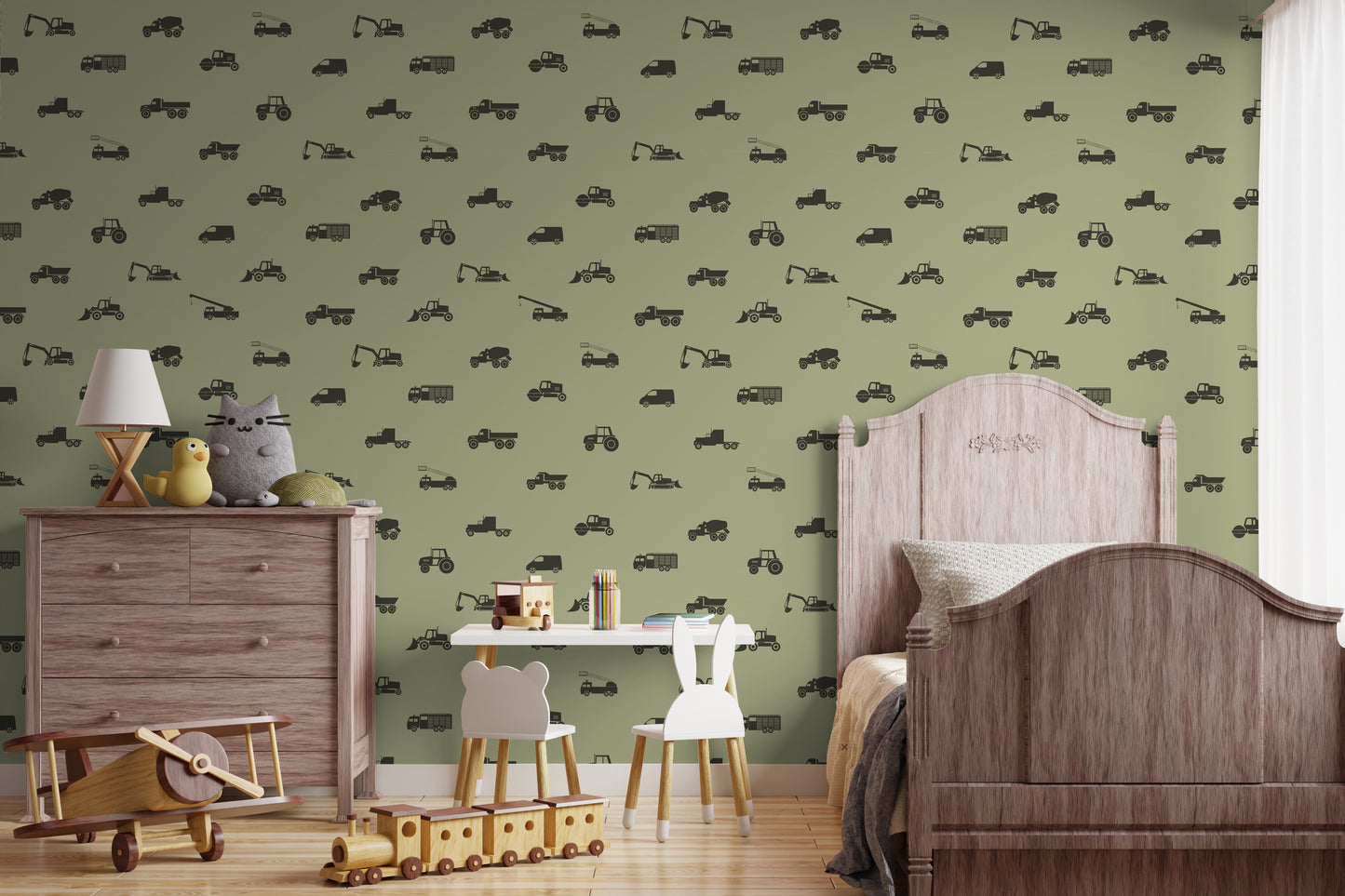 Construction Crew Removable Peel And Stick Wallpaper