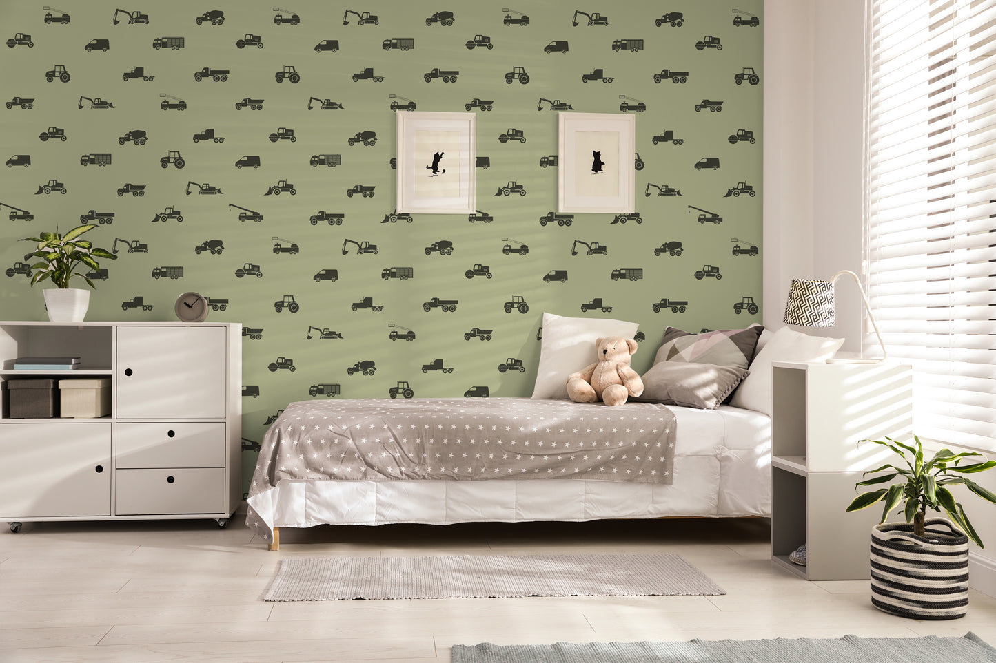 Construction Crew Removable Peel And Stick Wallpaper