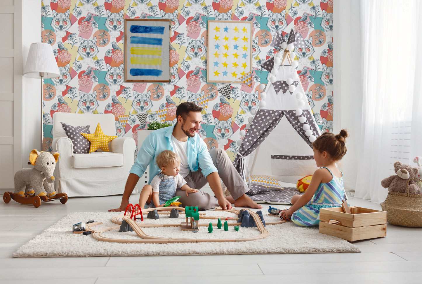 Cool Wolf Peel And Stick Removable Wallpaper