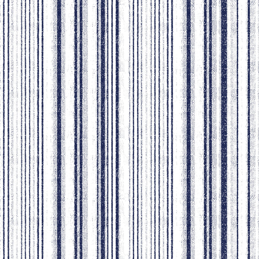Navy blue striped removable peel and stick wallpaper