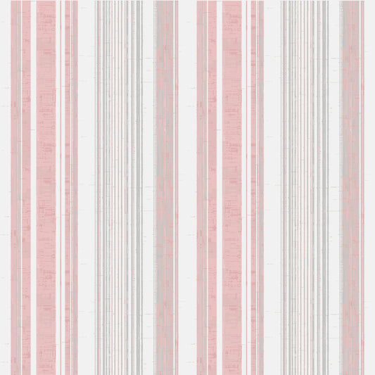French Country linen pink striped removable peel and stick wallpaper