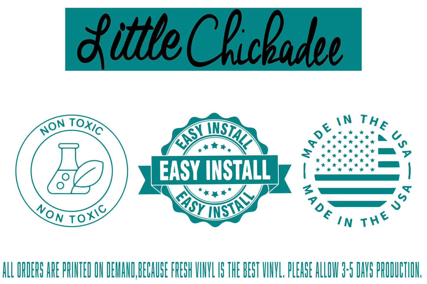 Little Chickadee removable peel and stick wallpaper