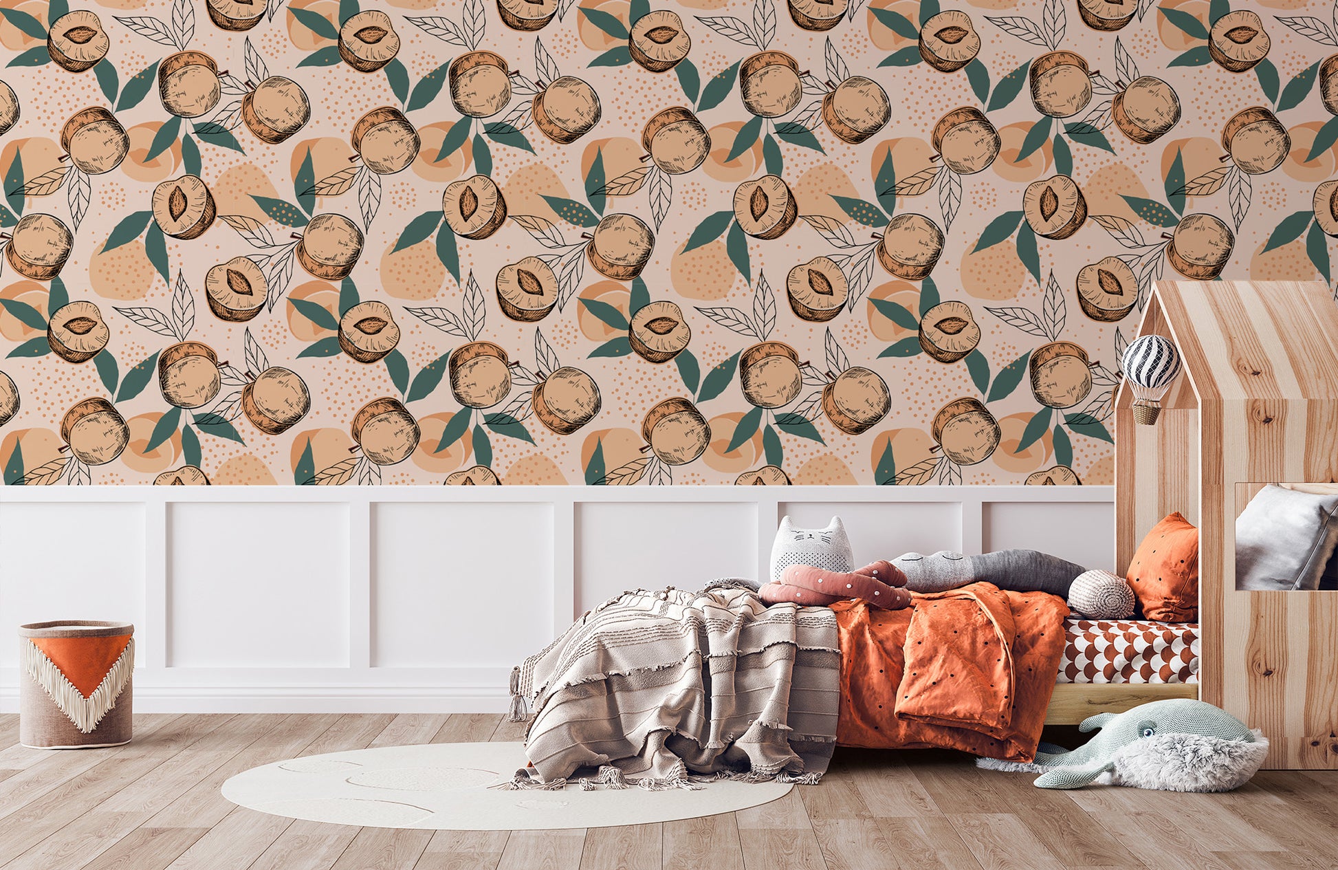 Peach Fruit wallpaper in kids room