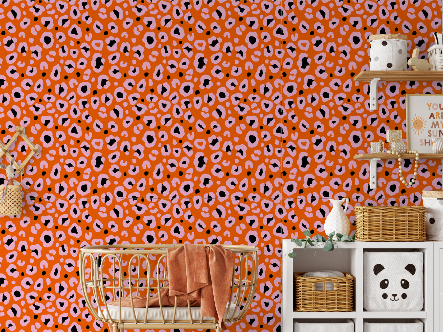 Modern Cheetah Print Removable Peel And Stick Wallpaper