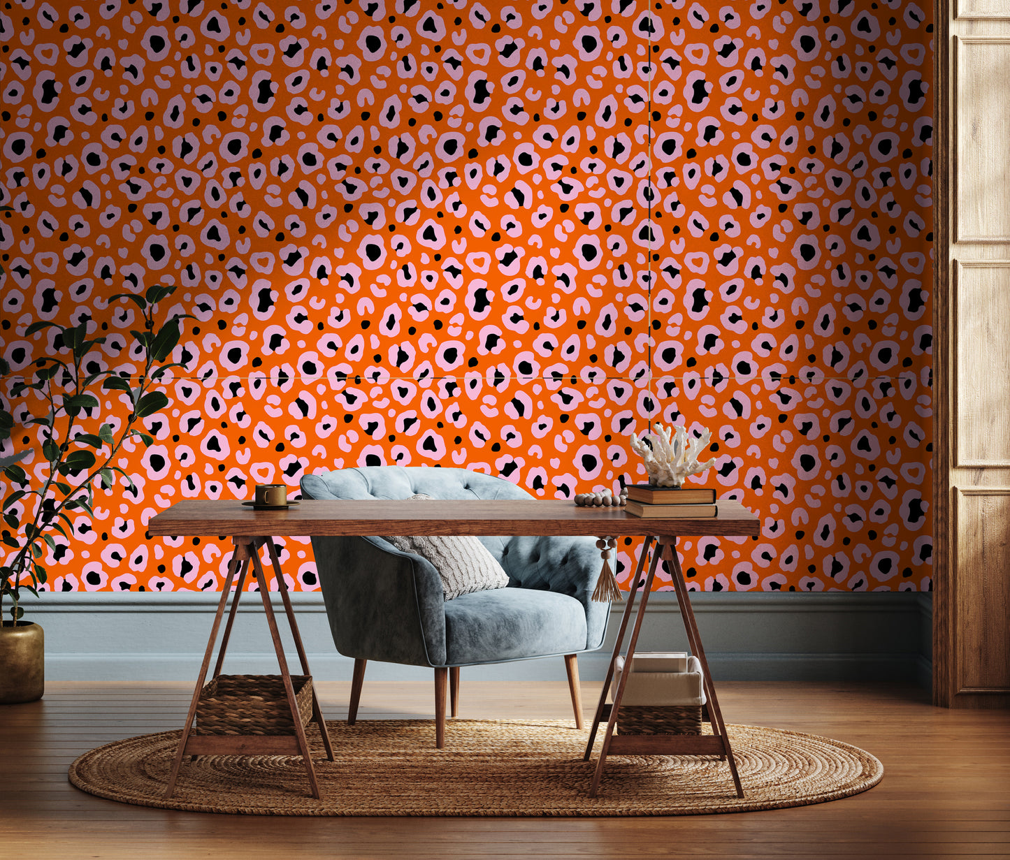 Modern Cheetah Print Removable Peel And Stick Wallpaper