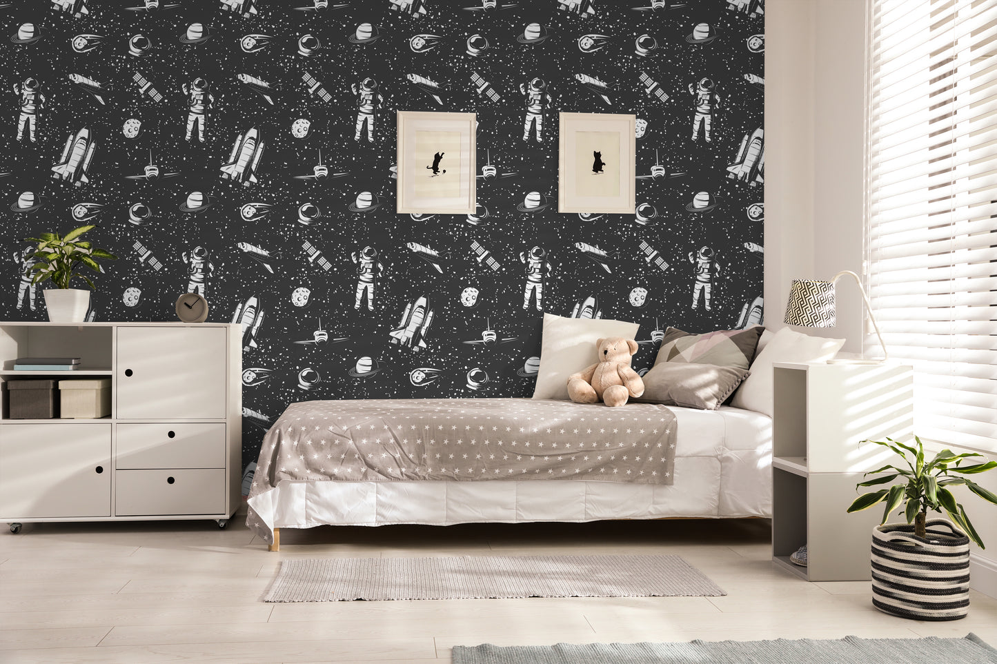 Rocket To The Moon Removable Peel And Stick Wallpaper