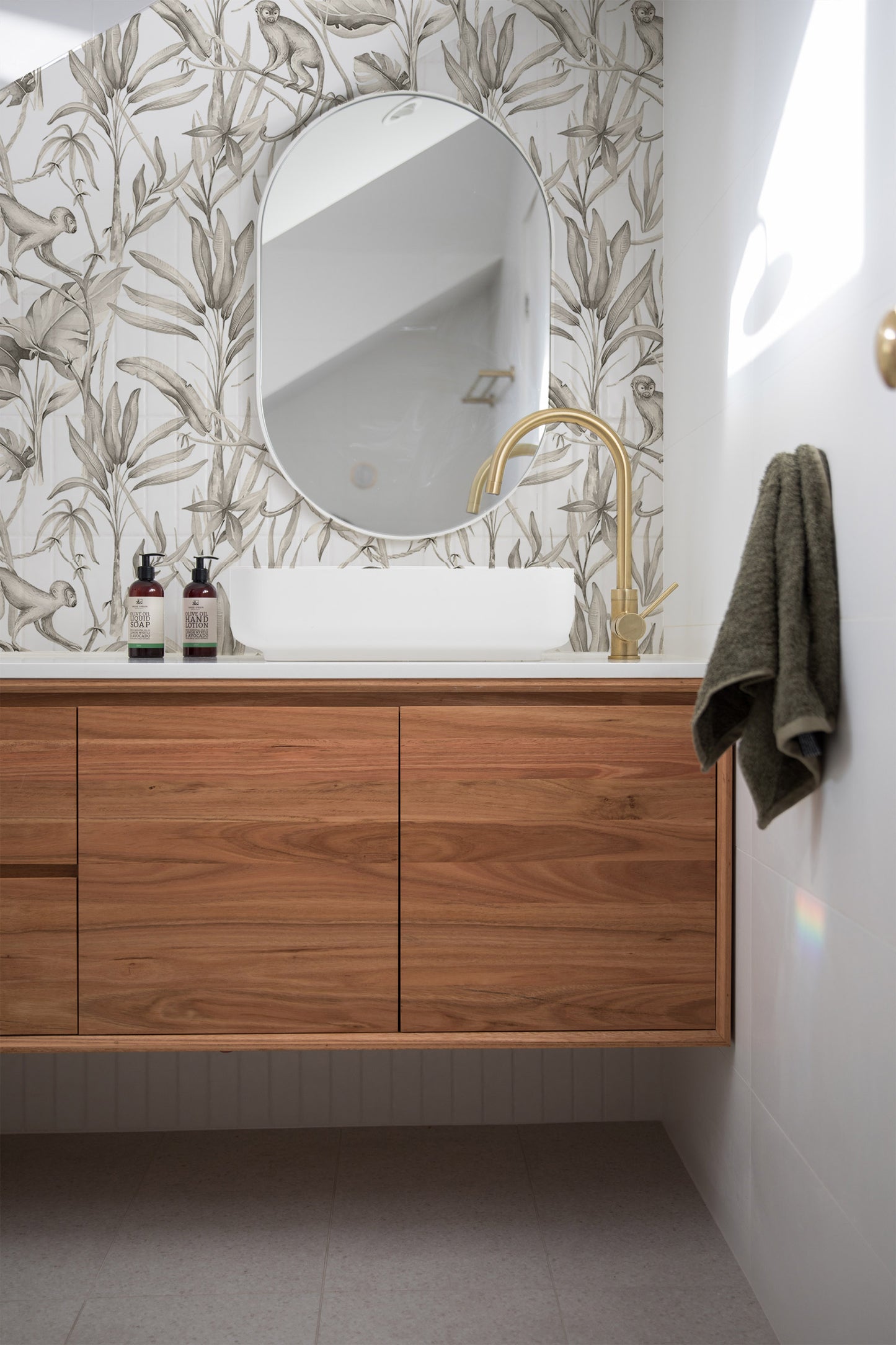 Monkey removable peel and stick wallpaper