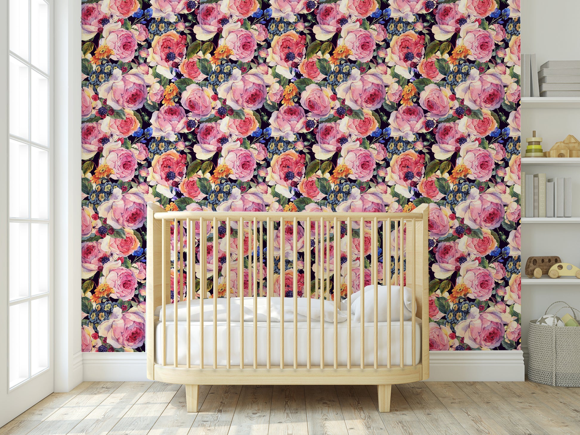 Rose themed babies nursery