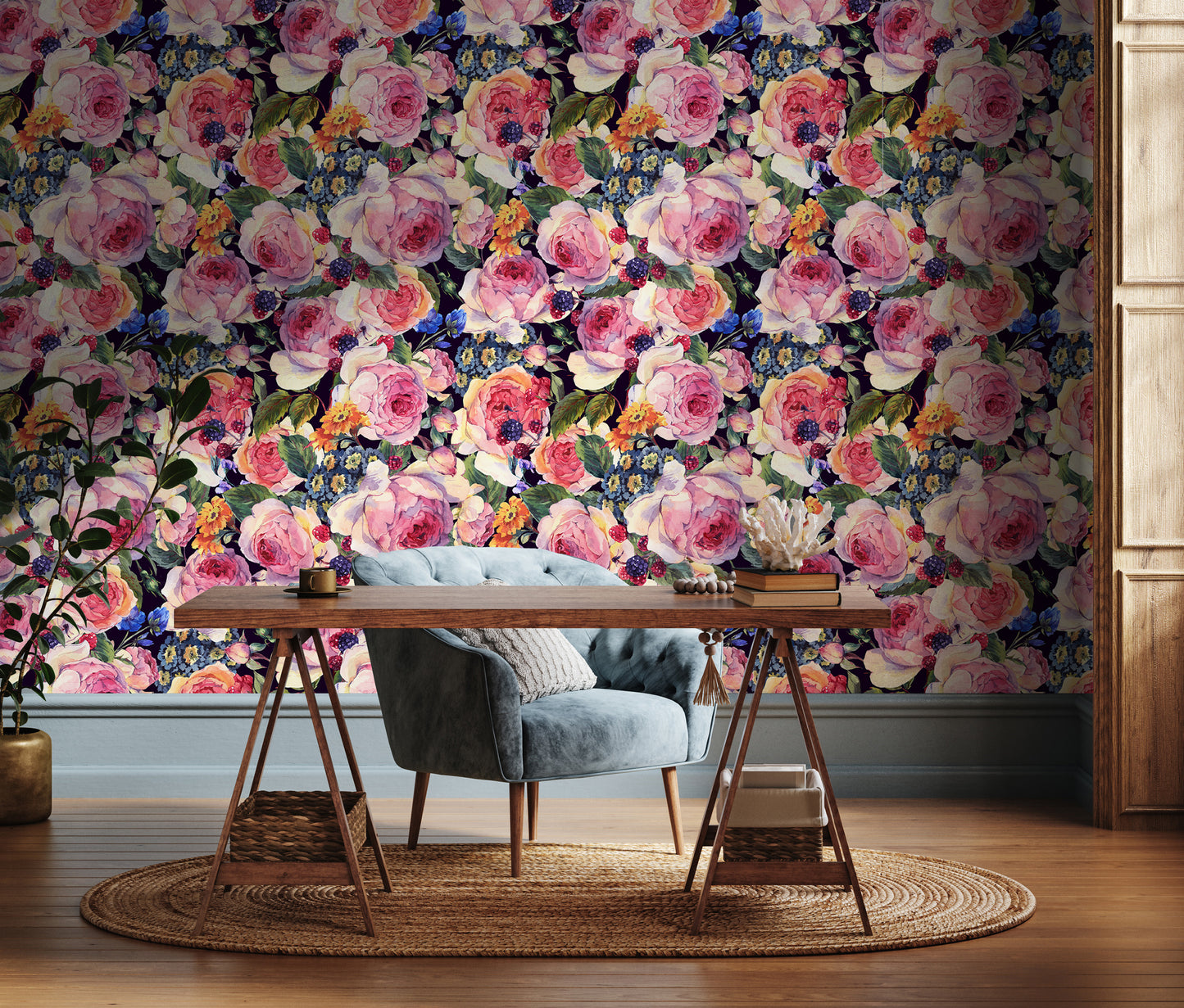 Smell The Roses Removable Peel And Stick Wallpaper