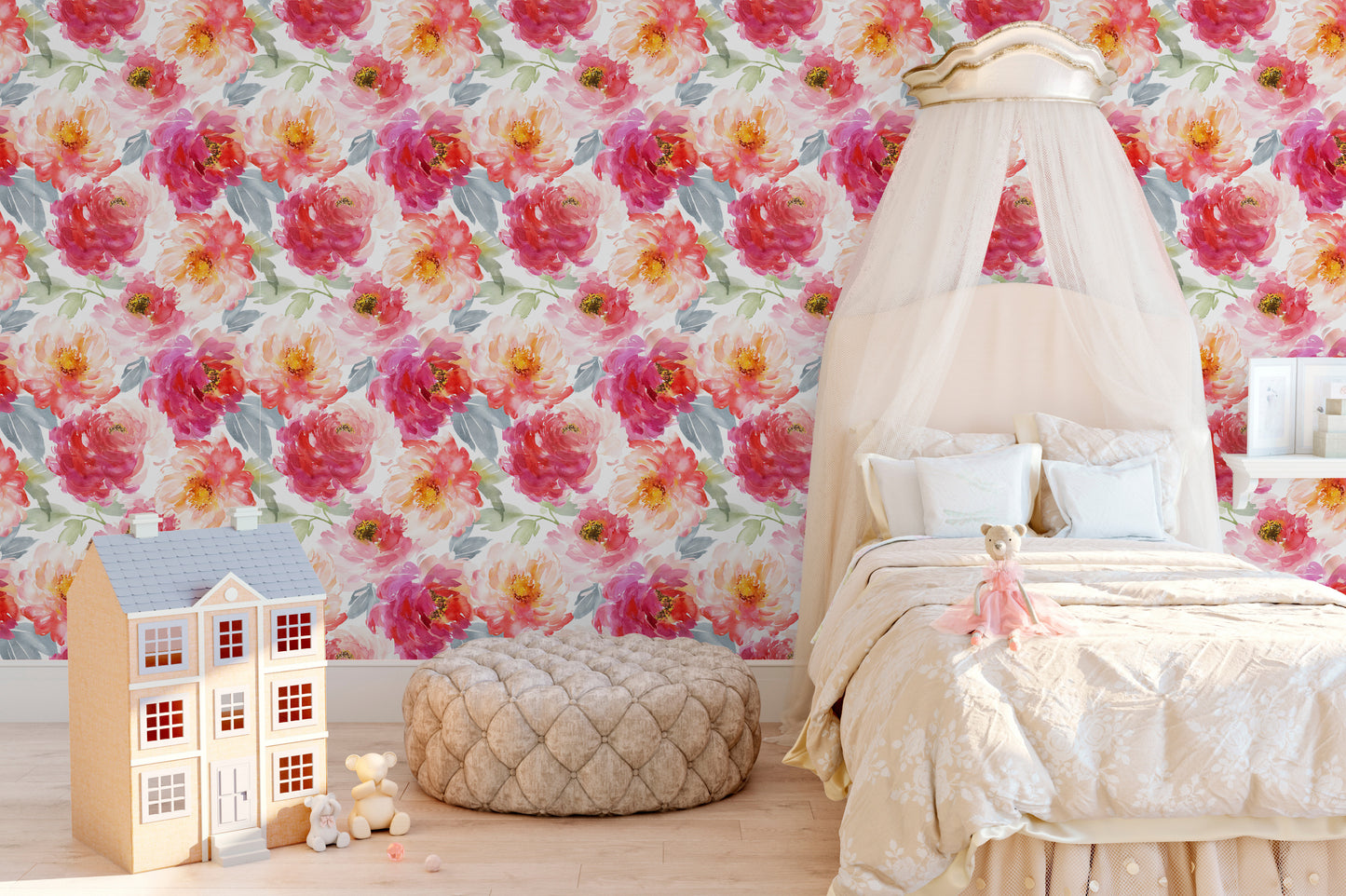 You Are Beautiful Floral Removable Peel And Stick Wallpaper