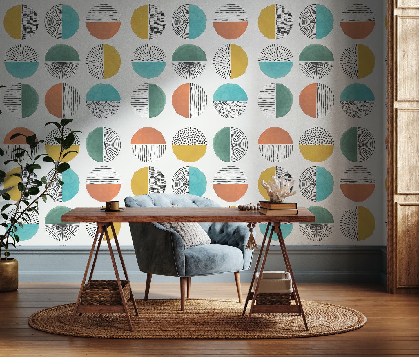 Art Class Removable Peel And Stick Wallpaper