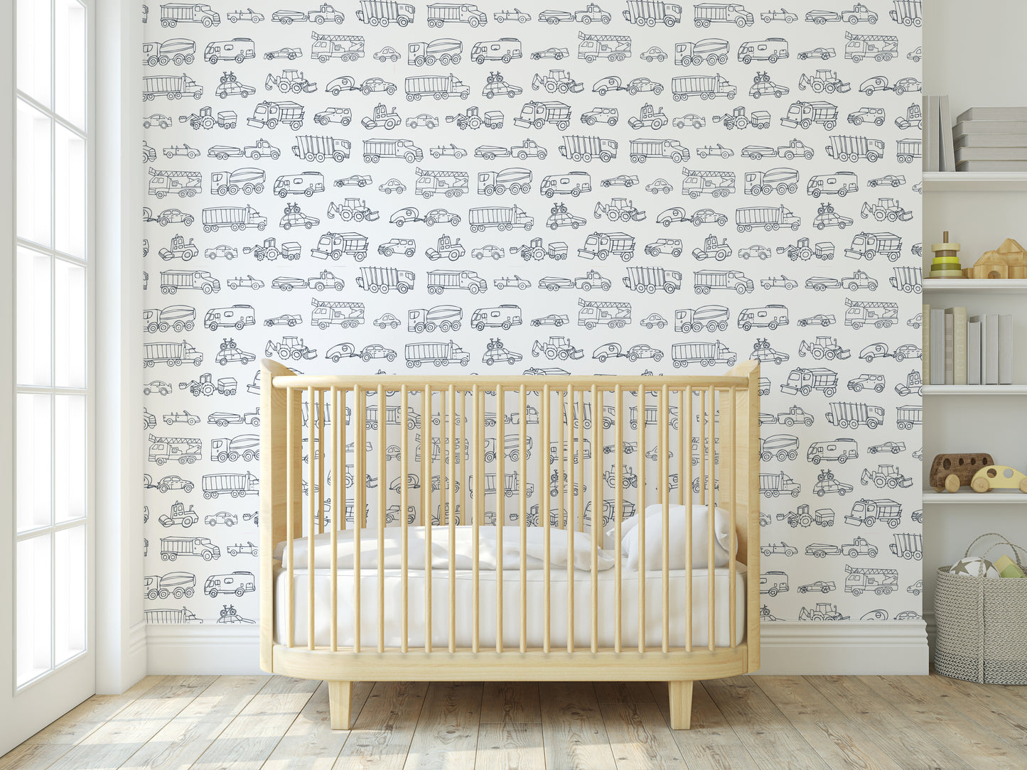 Cars And Trucks Removable Peel And Stick Wallpaper