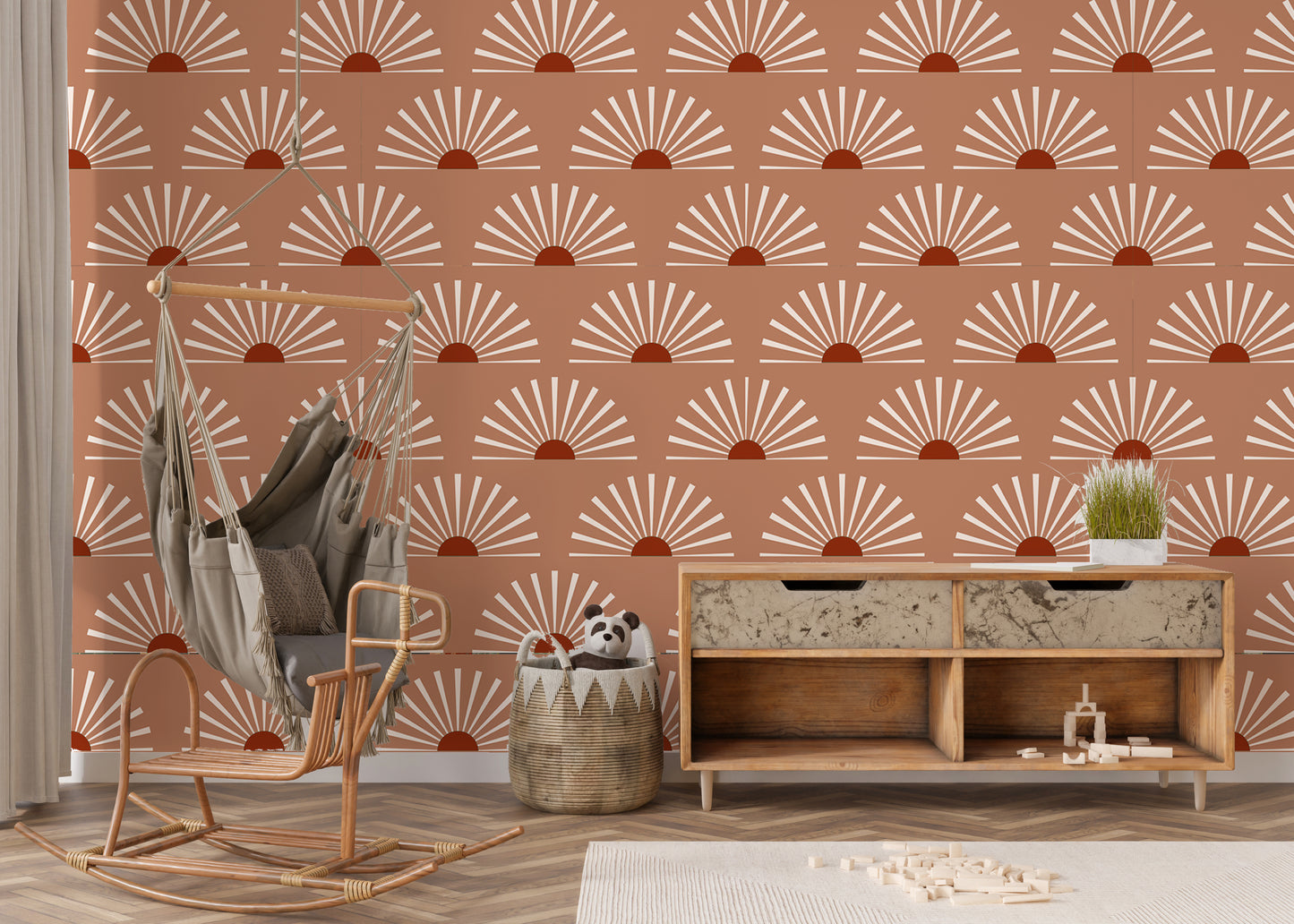 Boho wallpaper Sunset Removable Peel And Stick Wallpaper