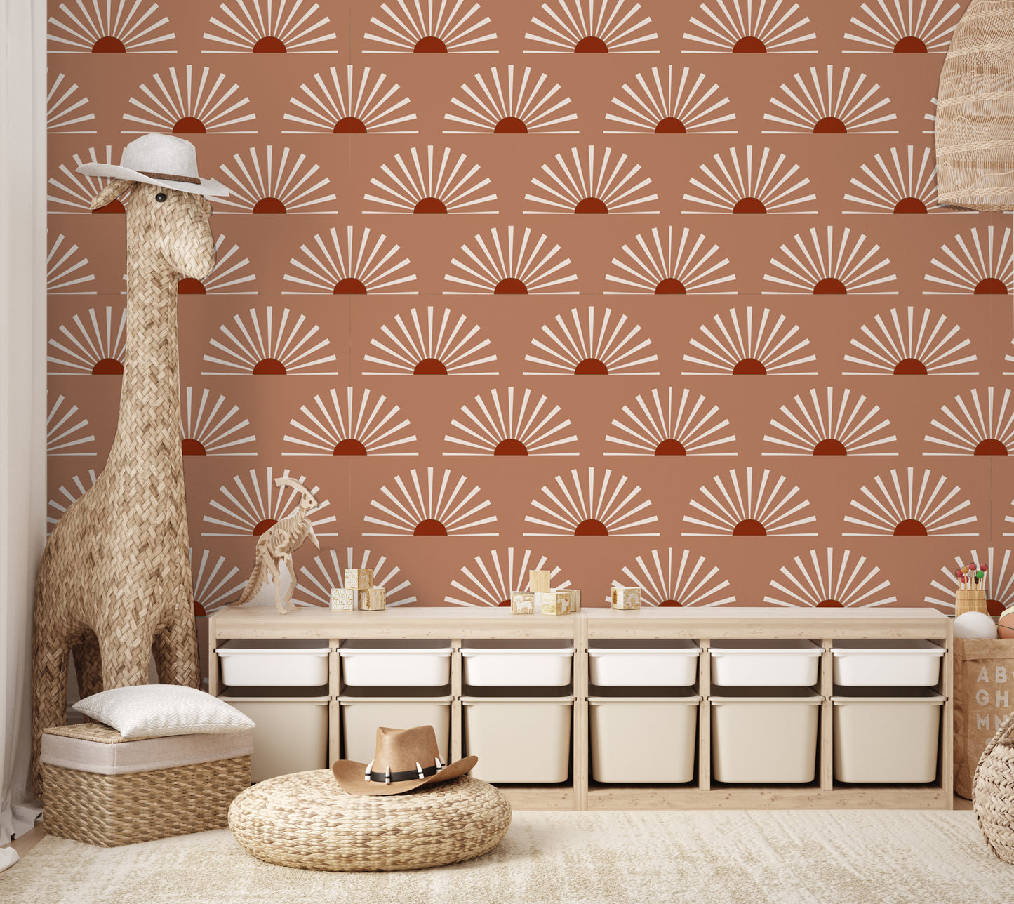 Boho wallpaper Sunset Removable Peel And Stick Wallpaper