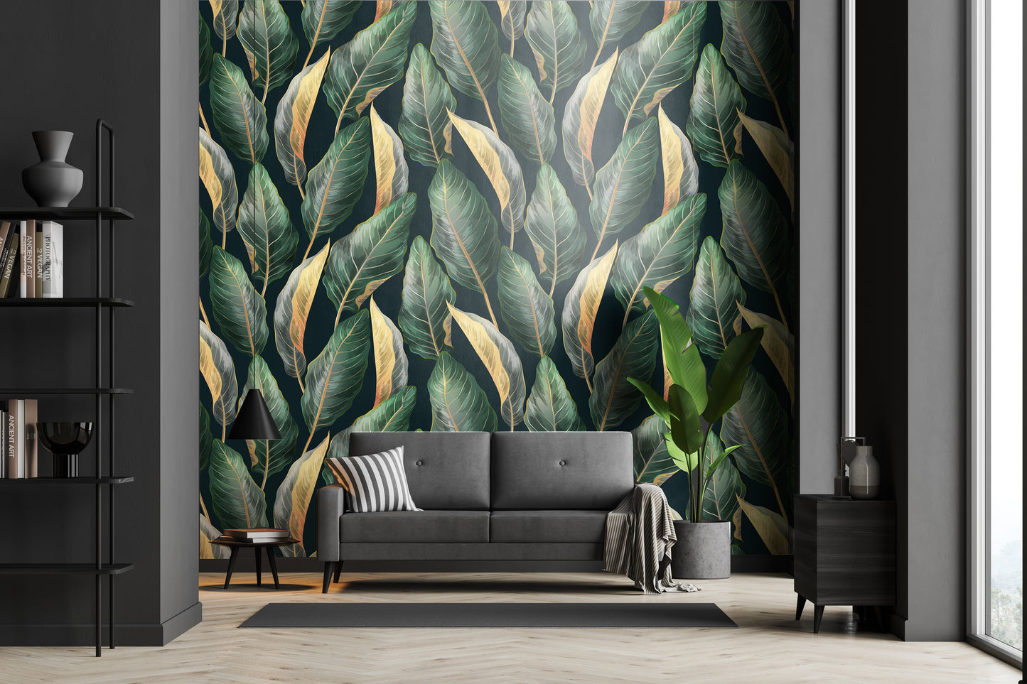 Dark Tropical Removable Peel And Stick Wallpaper