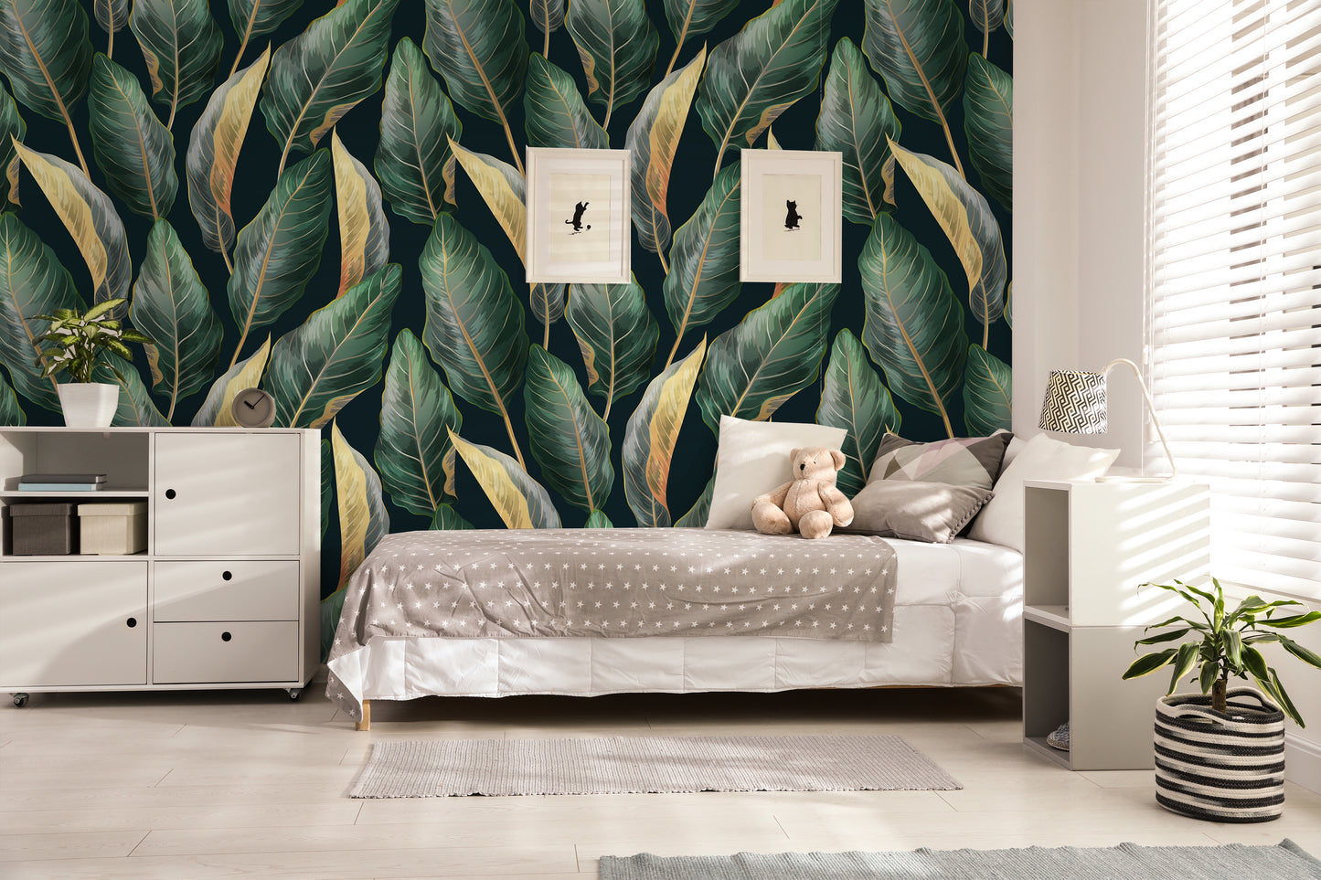 Dark Tropical Removable Peel And Stick Wallpaper