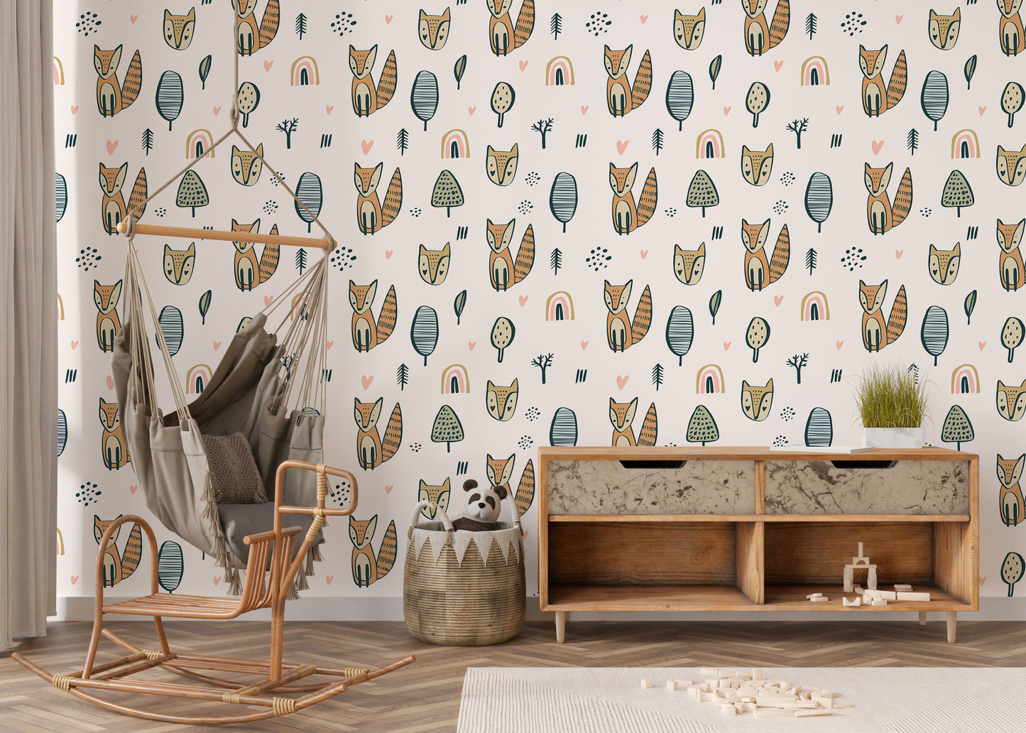 Fox In The Forest Removable Peel And Stick Wallpaper