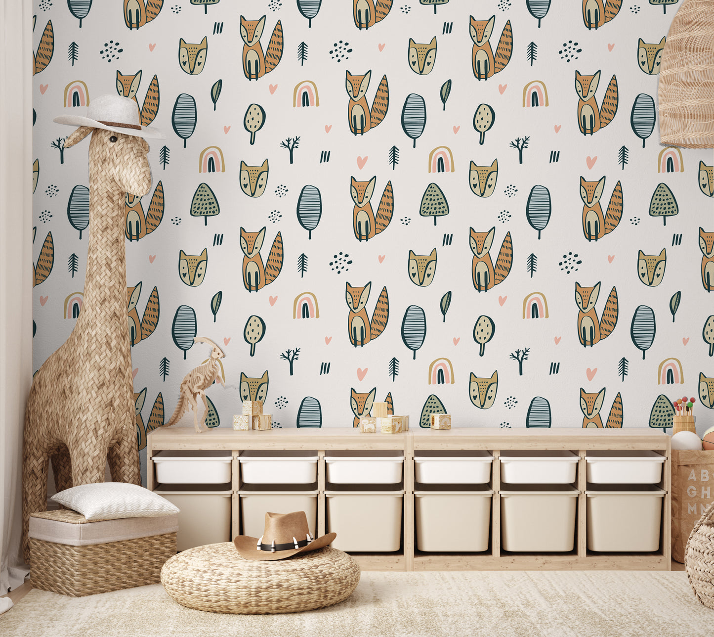 Fox In The Forest Removable Peel And Stick Wallpaper