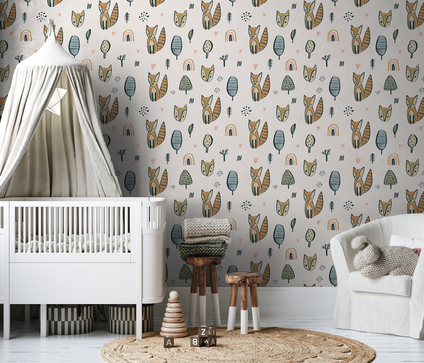 Fox In The Forest Removable Peel And Stick Wallpaper