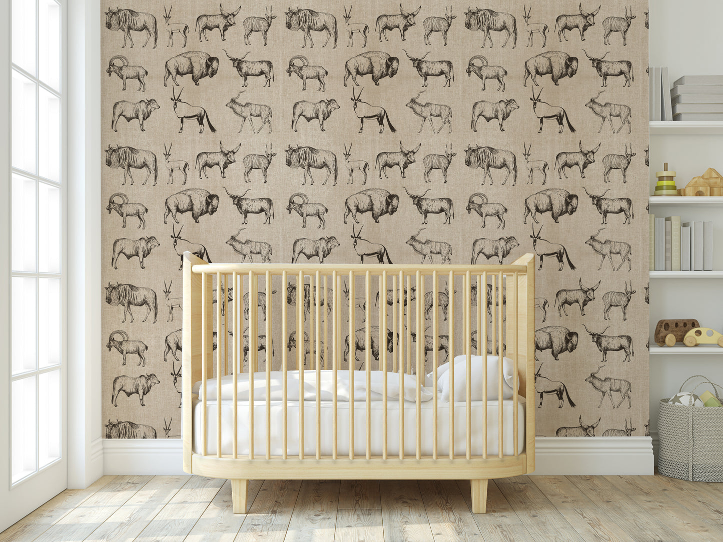 Buffalo And Bison Removable Peel And Stick Wallpaper