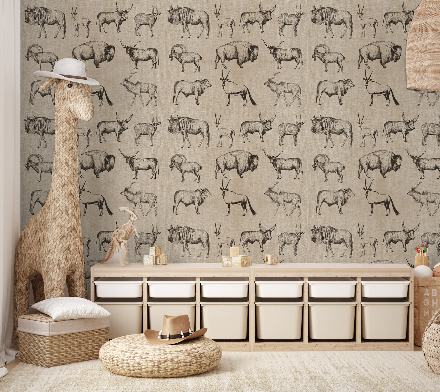 Buffalo And Bison Removable Peel And Stick Wallpaper