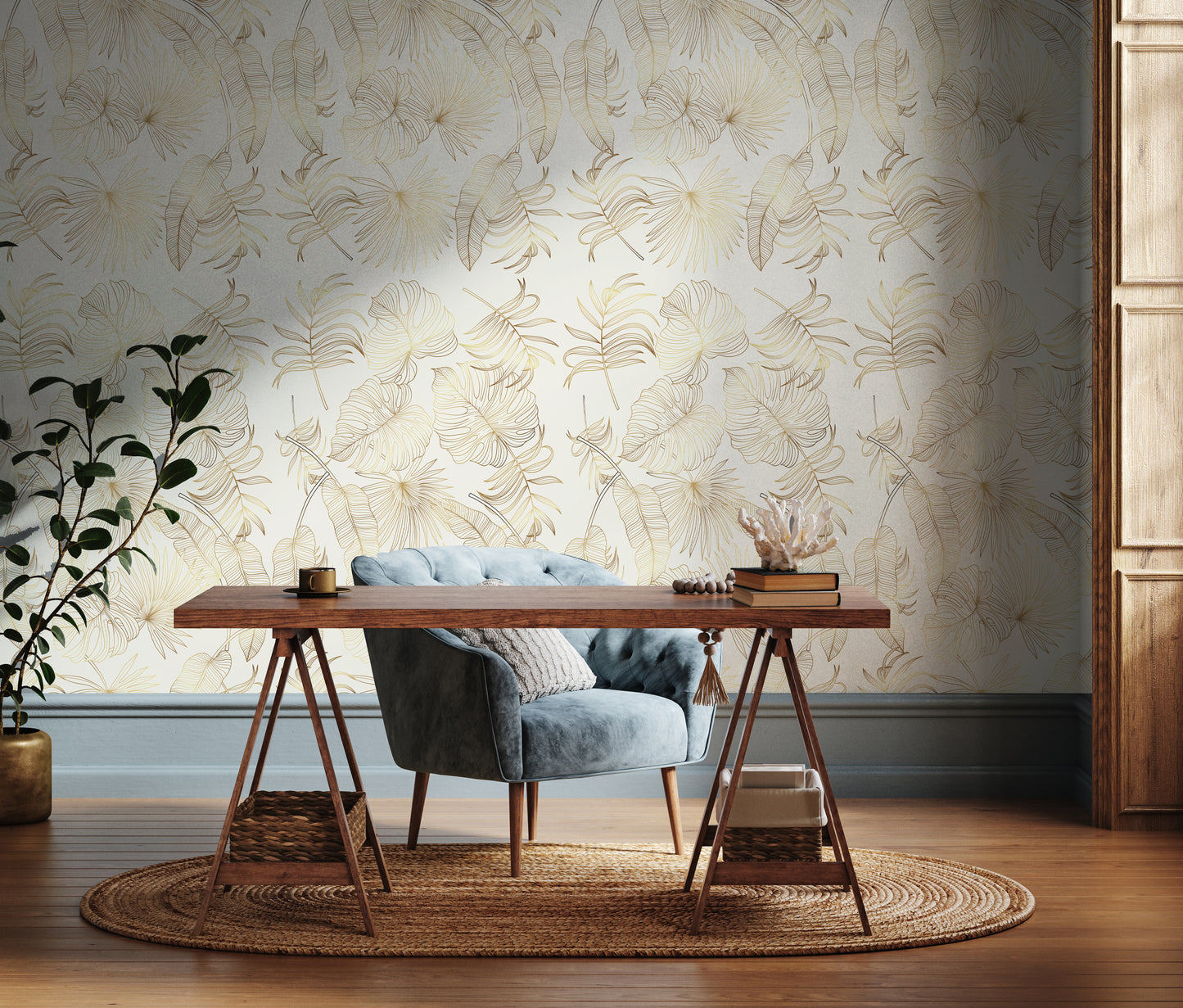 Lainey's Leaves Removable Peel And Stick Wallpaper