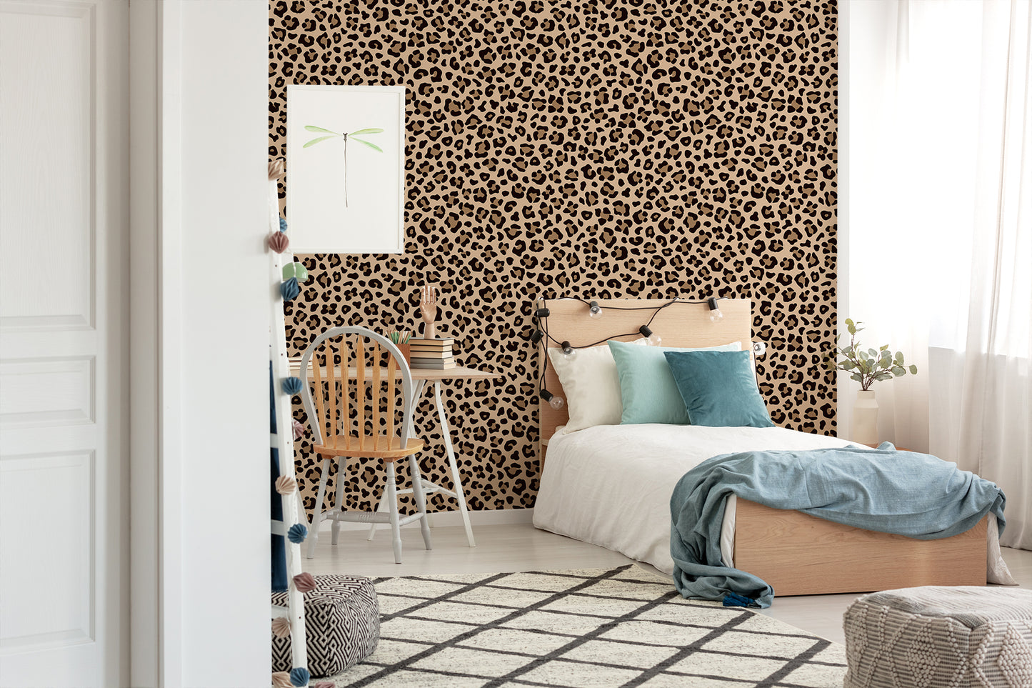 Leopard Print Removable Peel And Stick Wallpaper