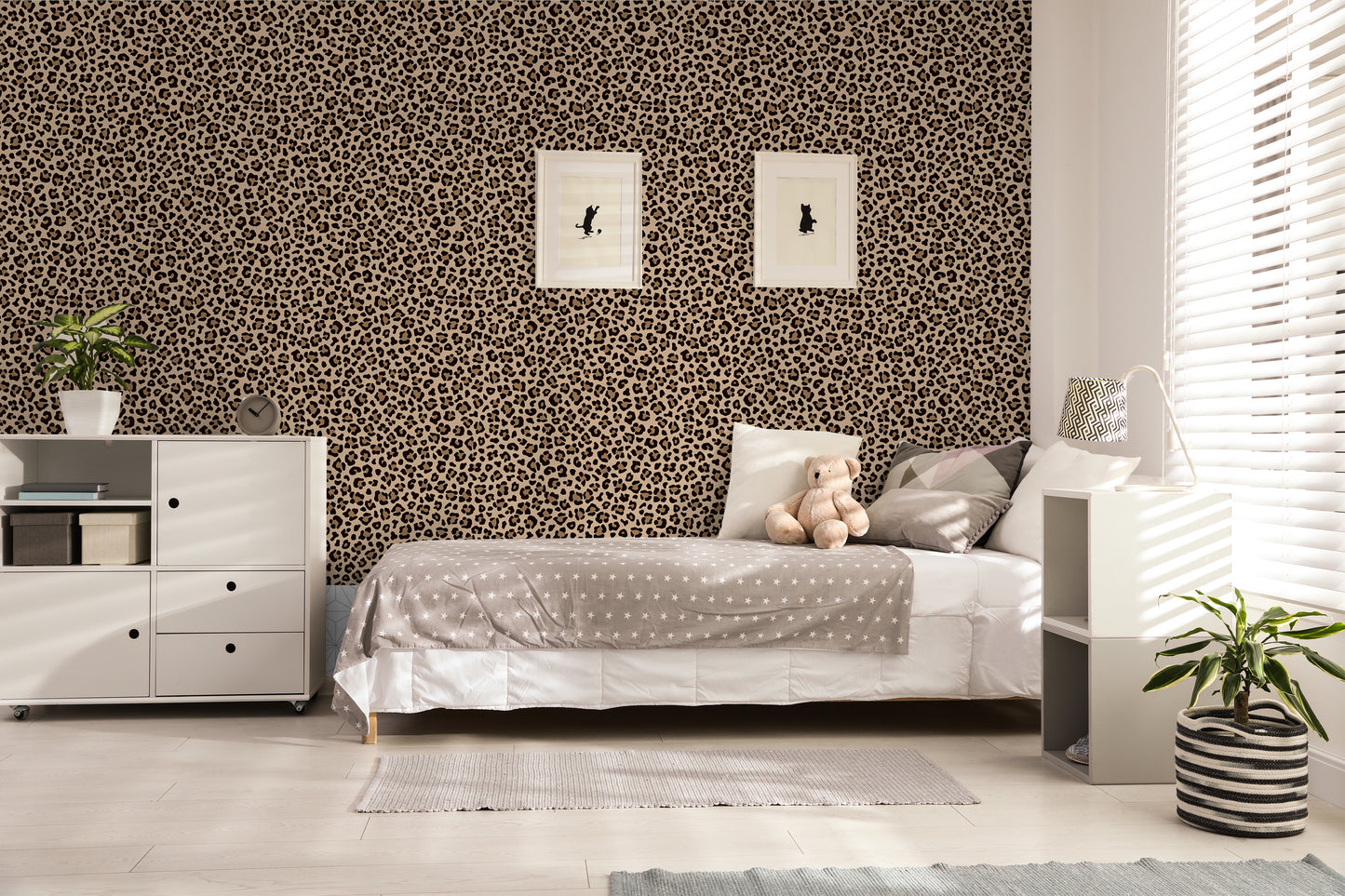 Leopard Print Removable Peel And Stick Wallpaper
