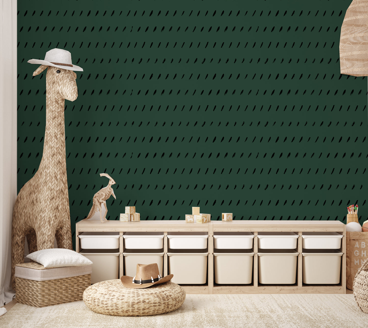Prosperity Green Removable Peel And Stick Wallpaper