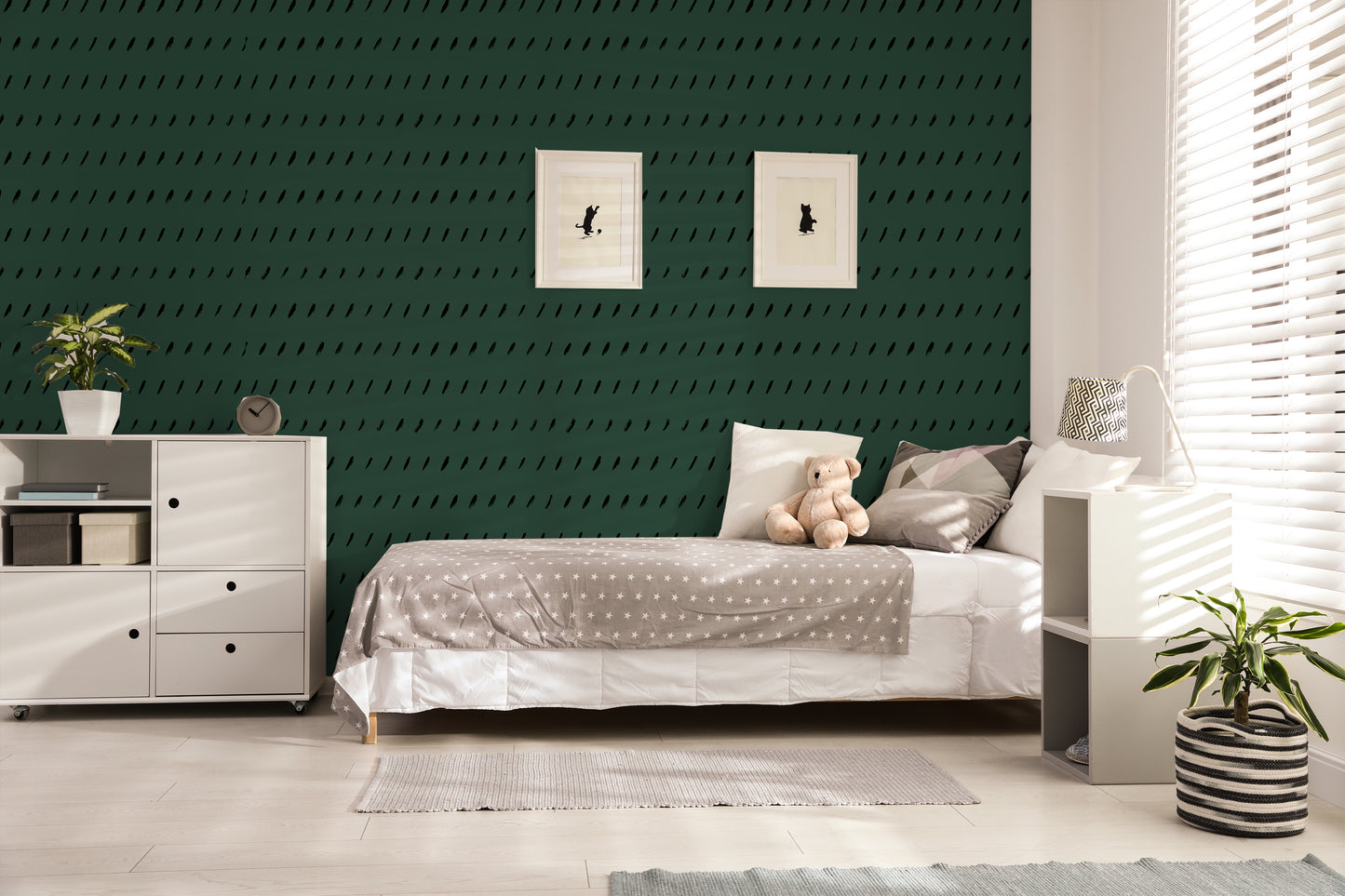Prosperity Green Removable Peel And Stick Wallpaper