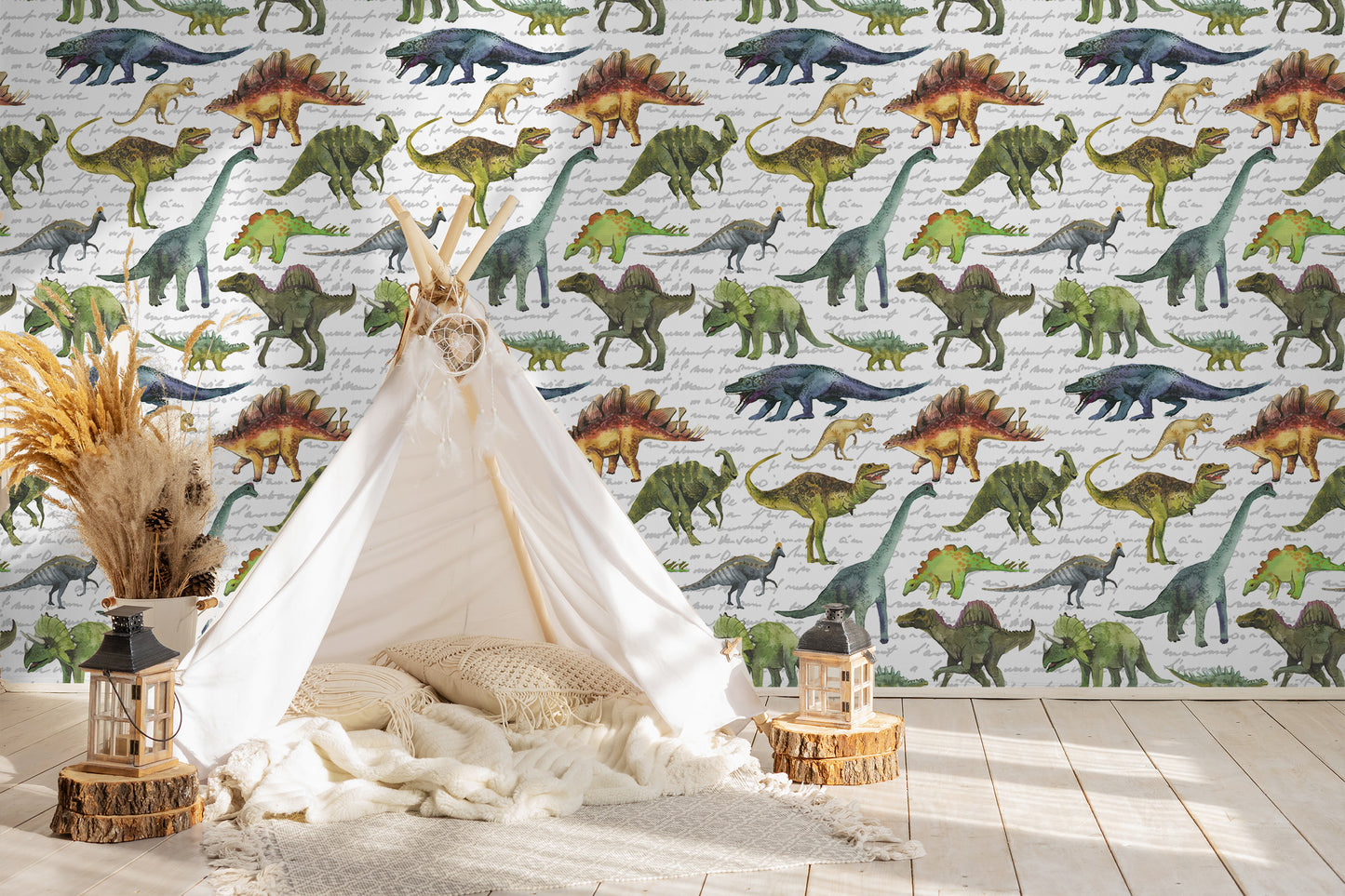 Stegosaurus Life Removable Peel And Stick Wallpaper
