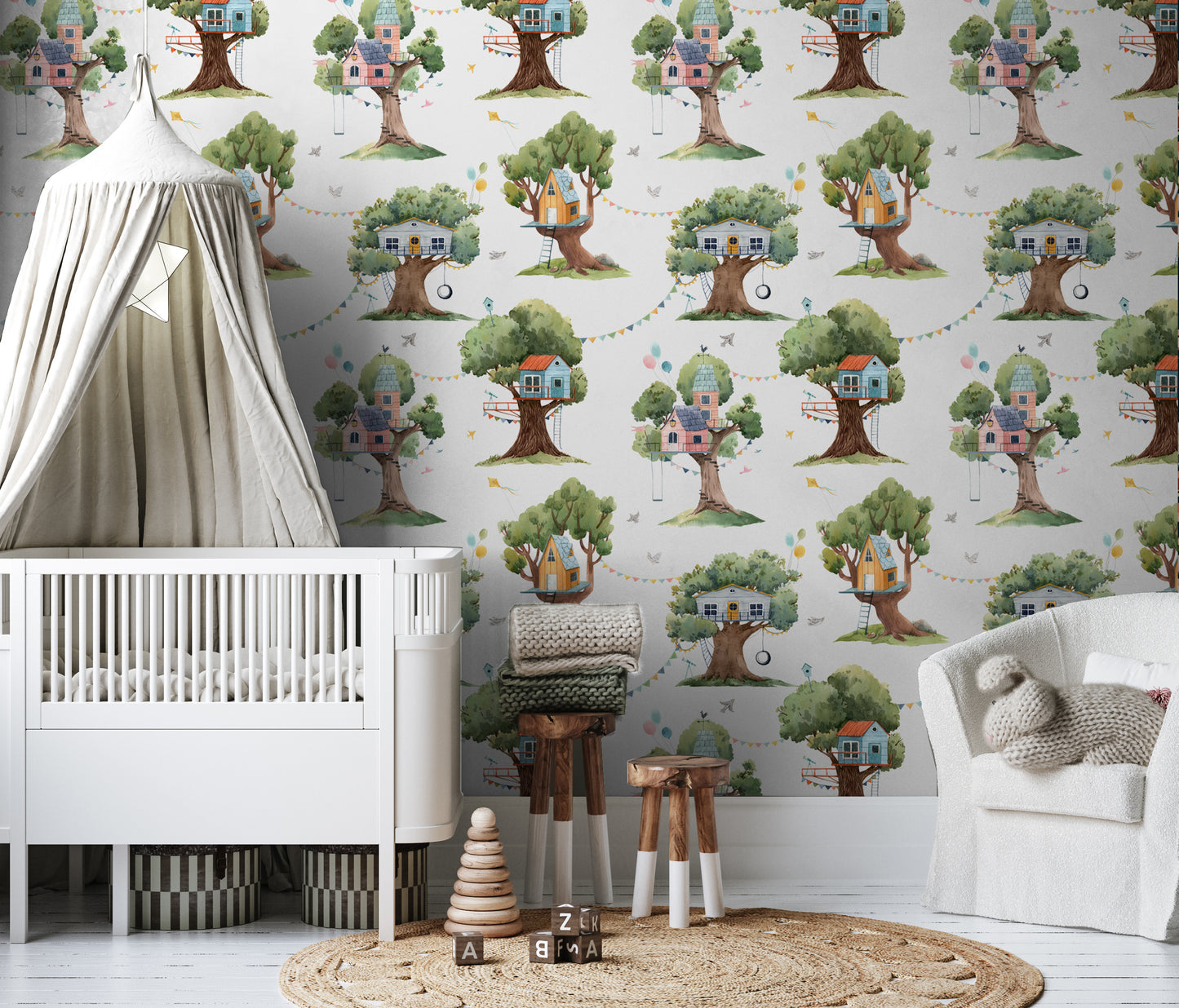 Gender Neutral Nursery wallpaper