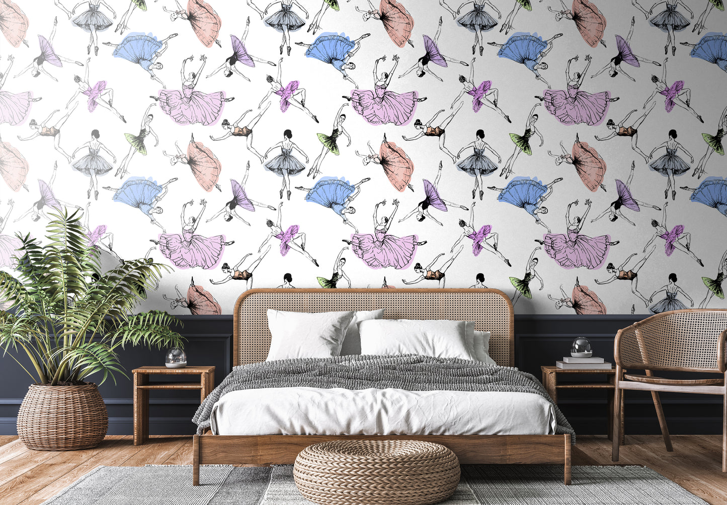 Twinkle Toes Ballerina Removable Peel And Stick Wallpaper