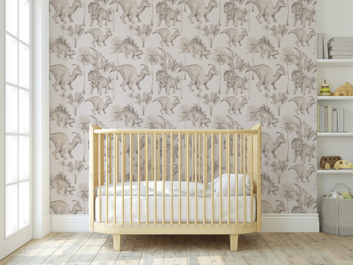 Dinosaur Herbivores Removable Peel And Stick Wallpaper