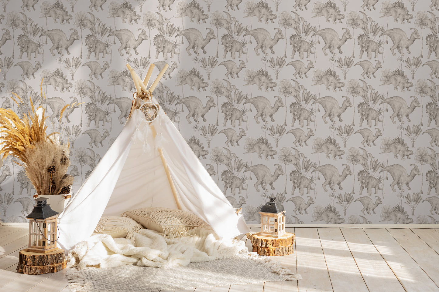 Dinosaur Herbivores Removable Peel And Stick Wallpaper
