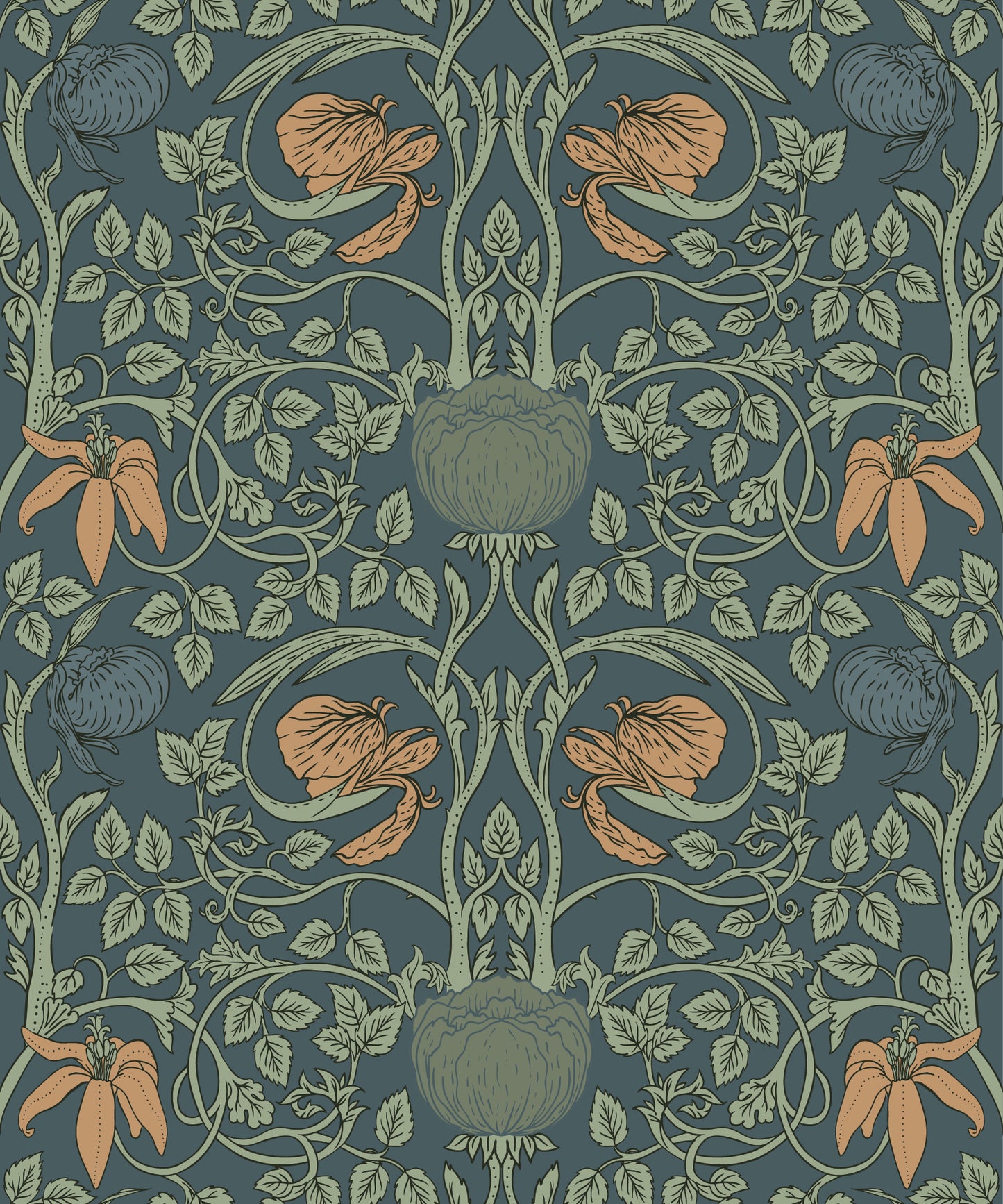 Retro Tulip Floral Removable Peel And Stick Wallpaper