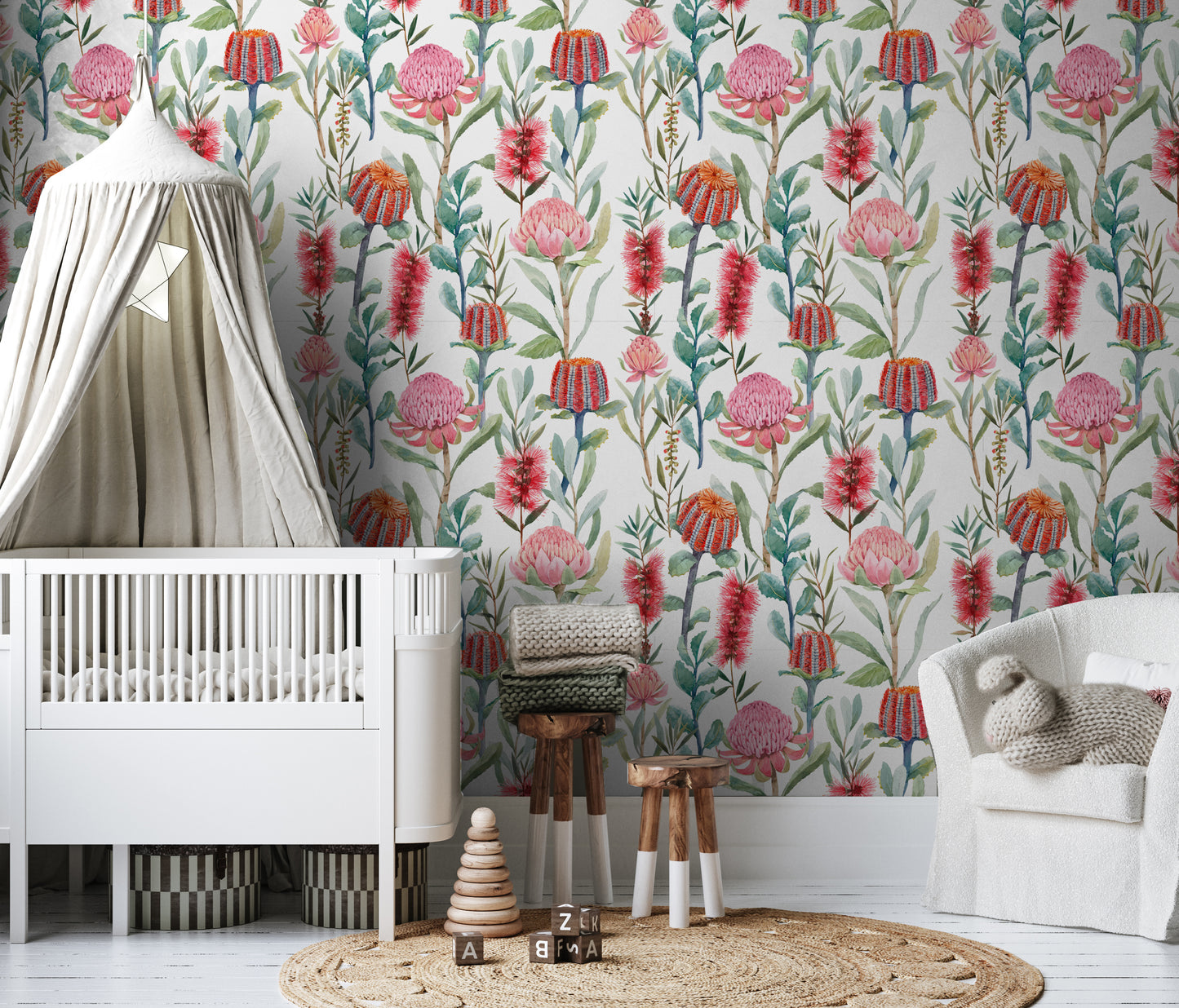Watercolor Wildflower Removable Peel And Stick Wallpaper