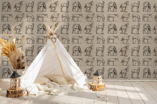 Horse Cowboy Yellowstone Removable Peel And Stick Wallpaper