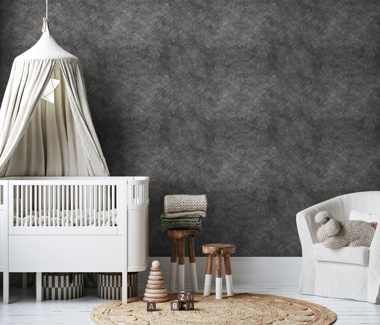 Gray Concrete Removable Peel And Stick Wallpaper