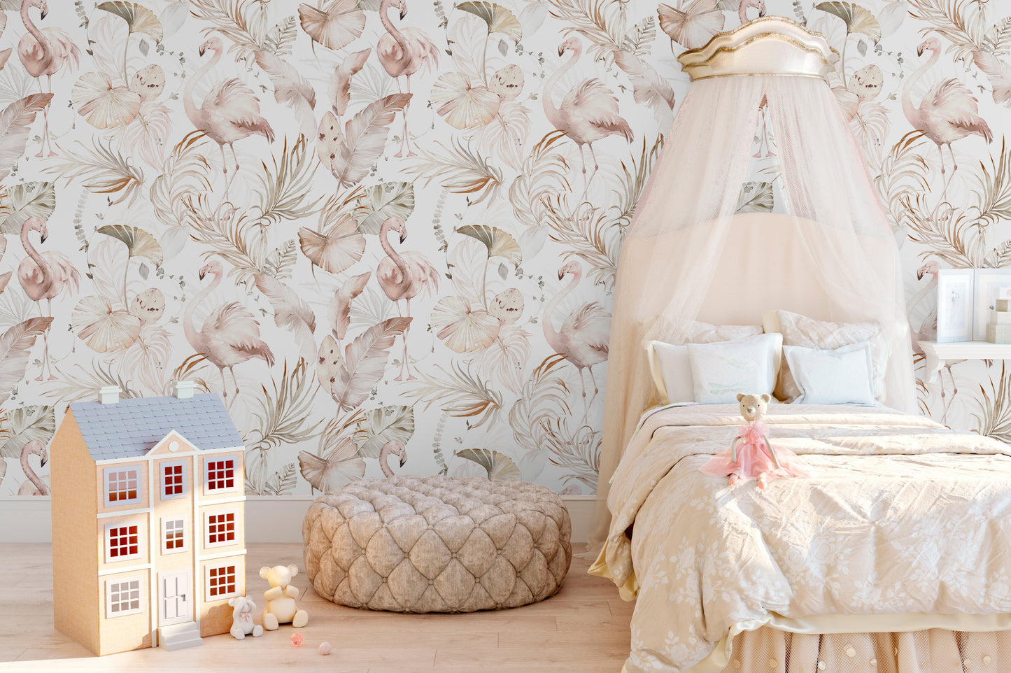 Fantastical Flamingos Removable Peel And Stick Wallpaper