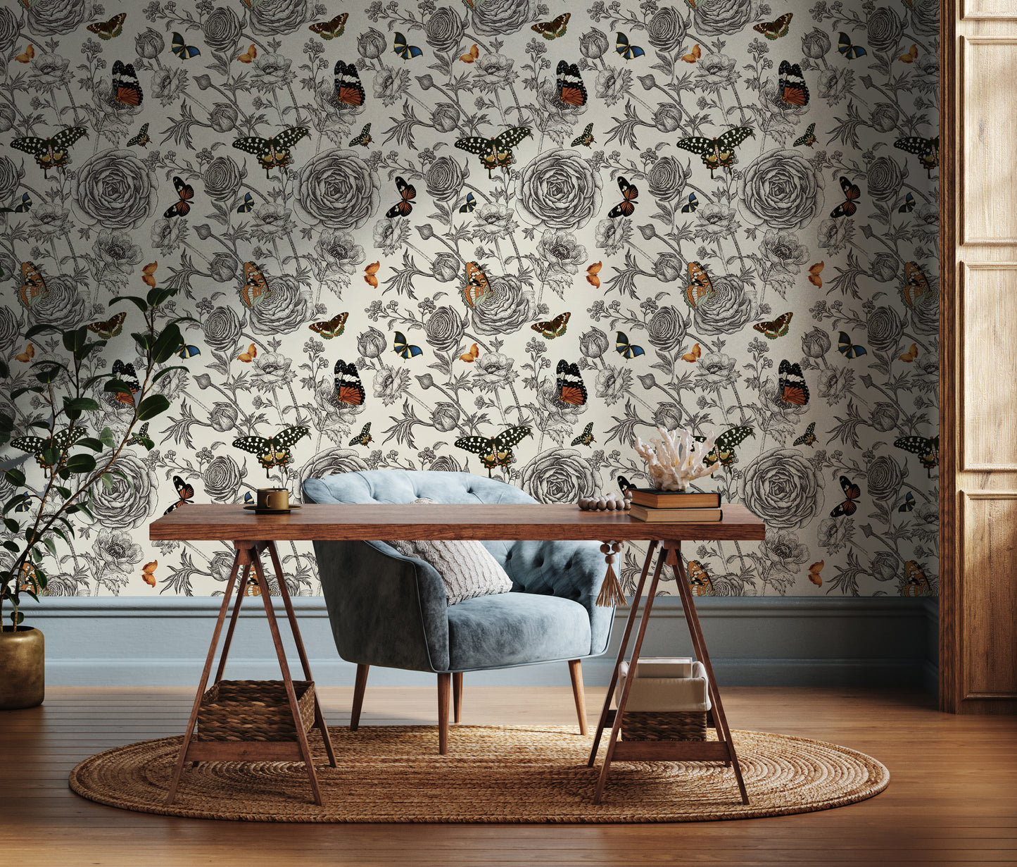 Flutter Like A Butterfly Removable Peel And Stick Wallpaper