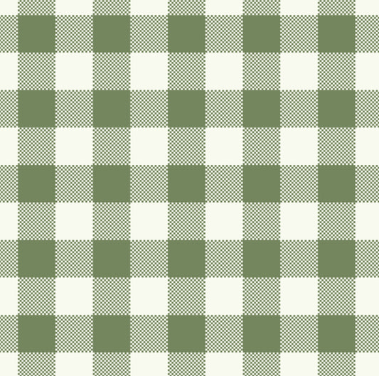 Green Gingham Removable Peel And Stick Wallpaper