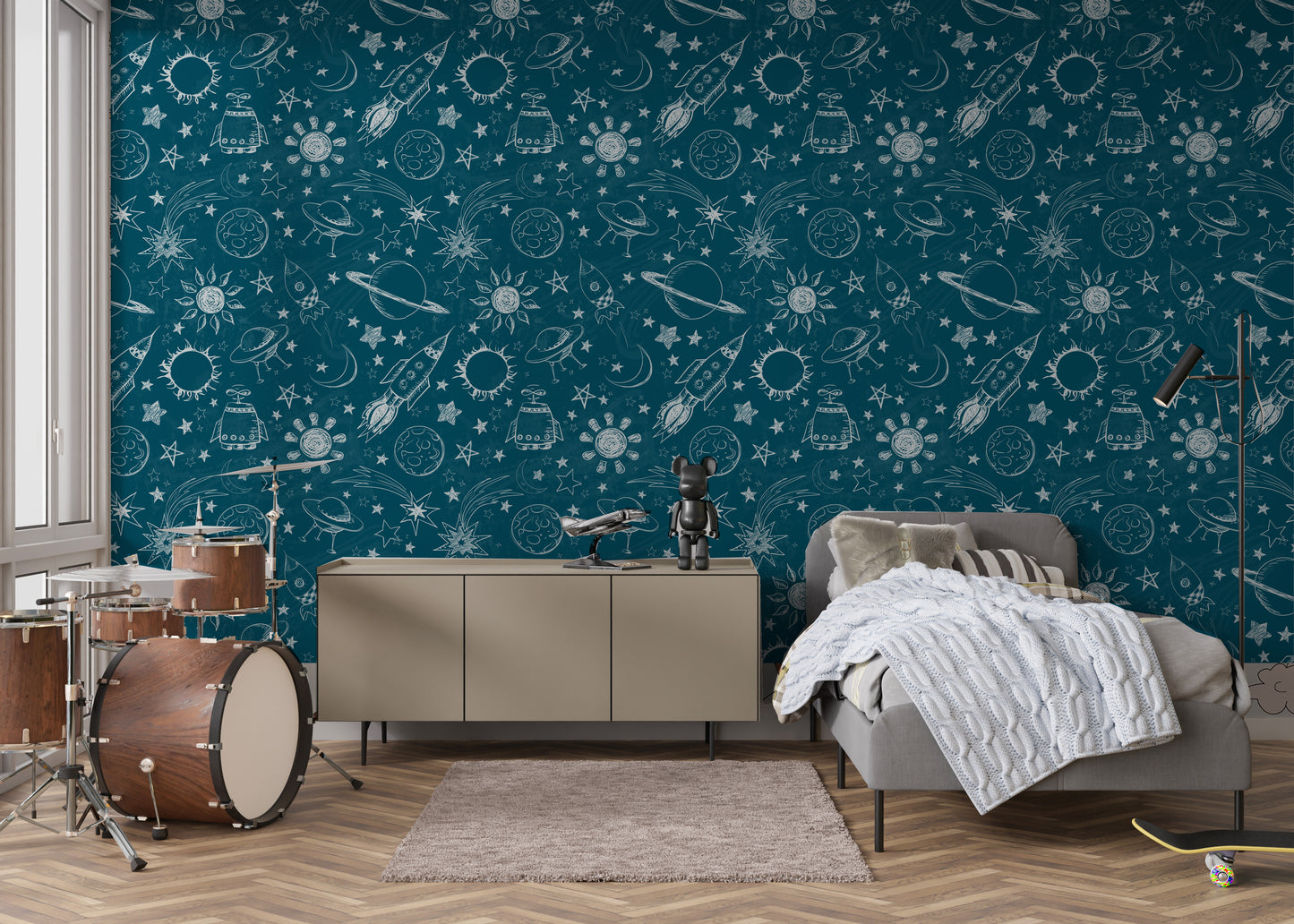 Intergalactic Space Themed Removable Peel And Stick Wallpaper