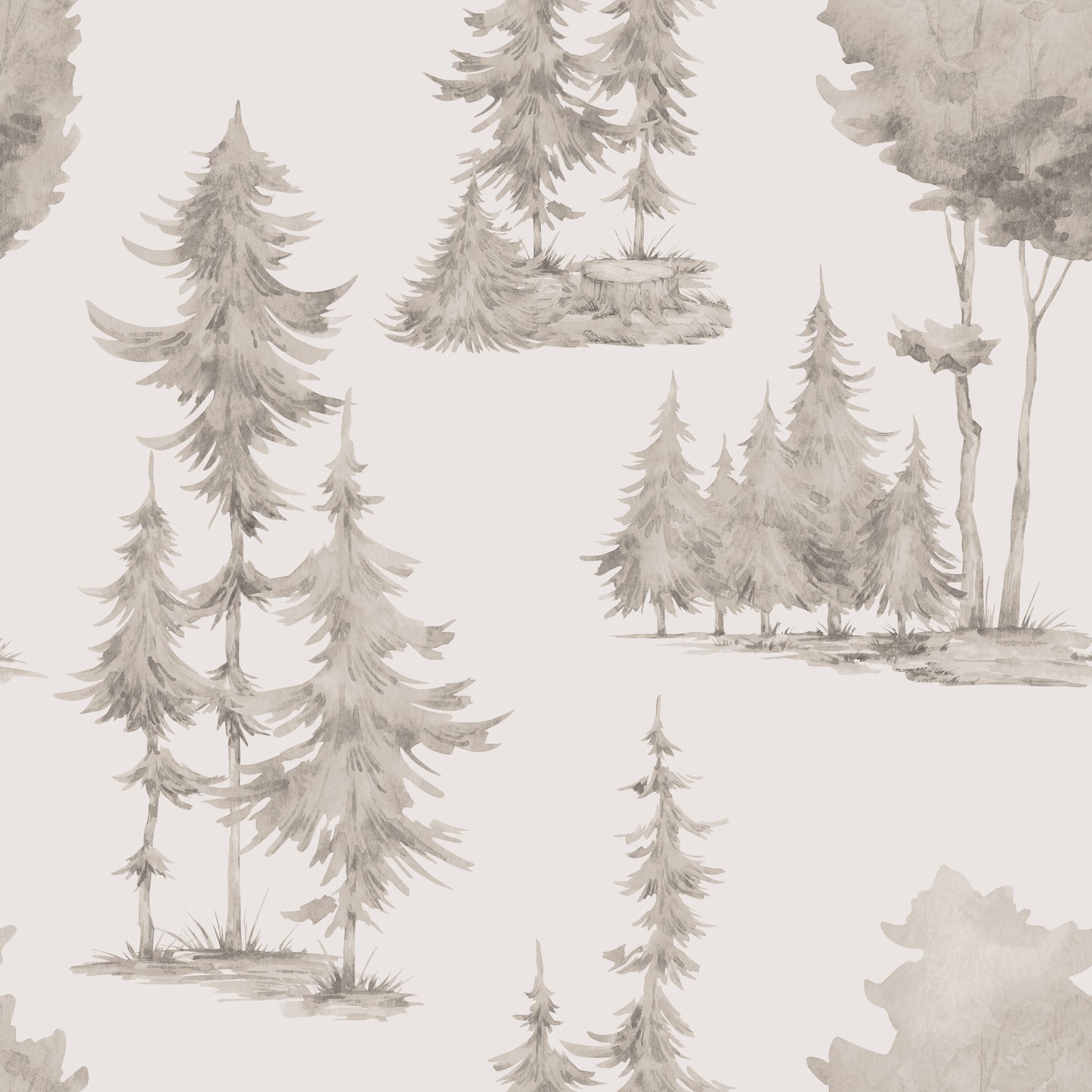 Quiet Little Trees Removable Peel And Stick Wallpaper