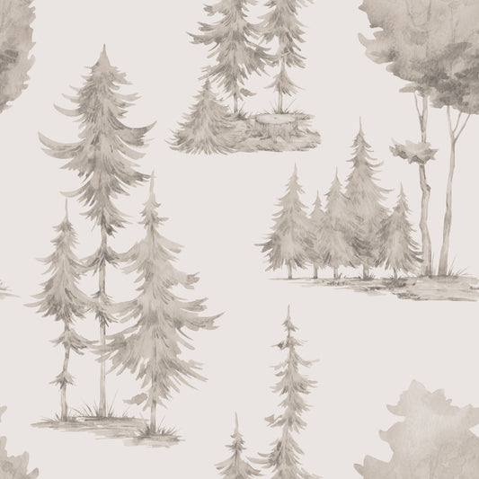 Quiet Little Trees Removable Peel And Stick Wallpaper