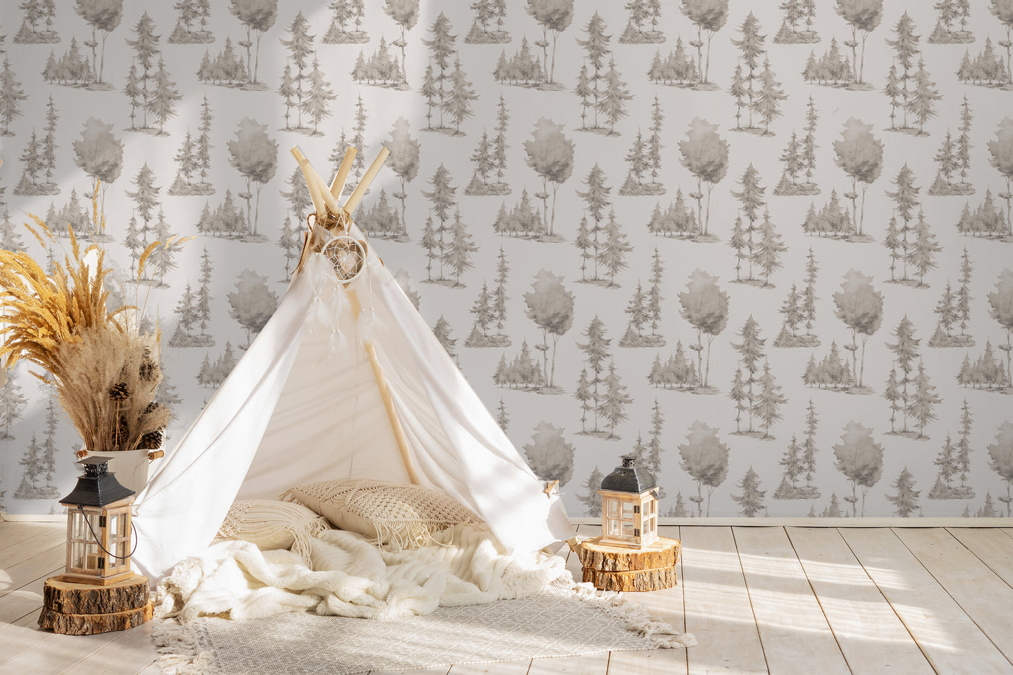 Quiet Little Trees Removable Peel And Stick Wallpaper