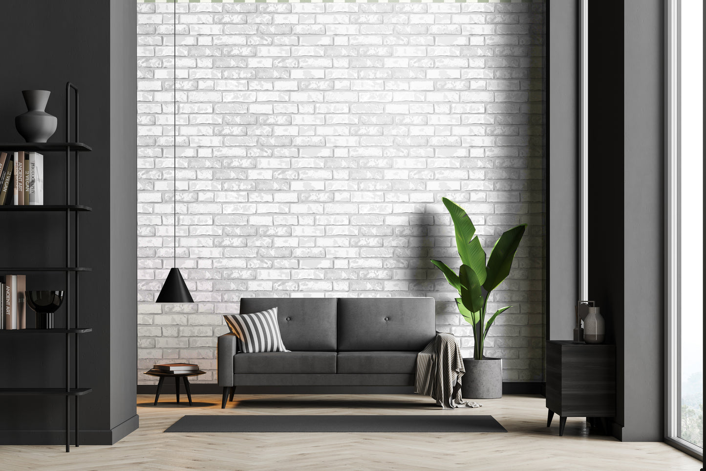 Whitewashed Brick Removable Peel And Stick Wallpaper