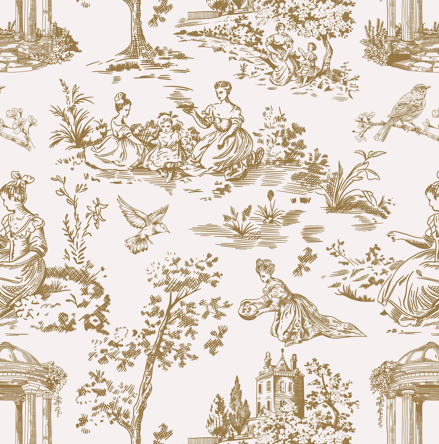 Abstract French Provincial wallpaper