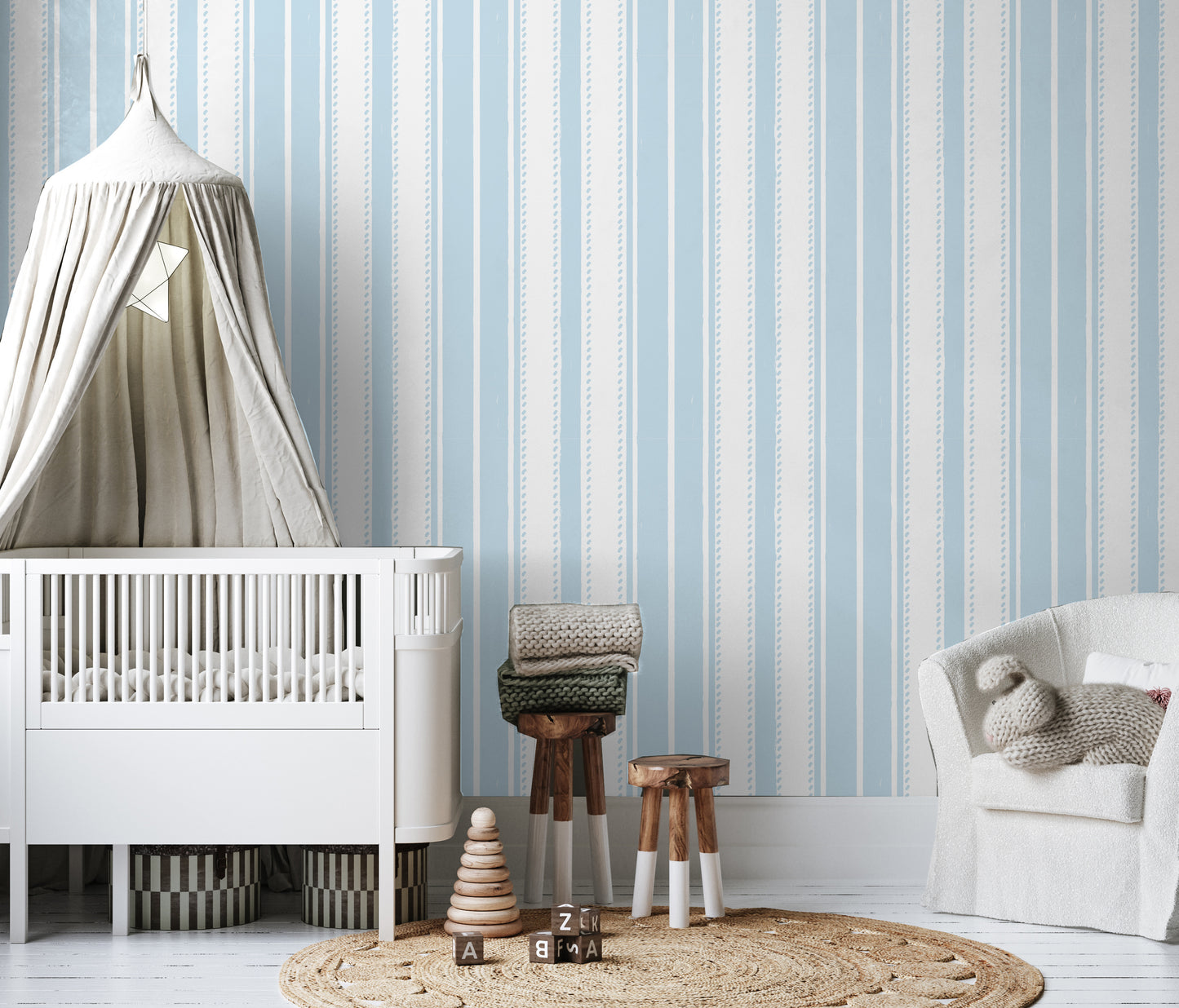 powder blue stripe wallpaper removable peel and stick wallpaper