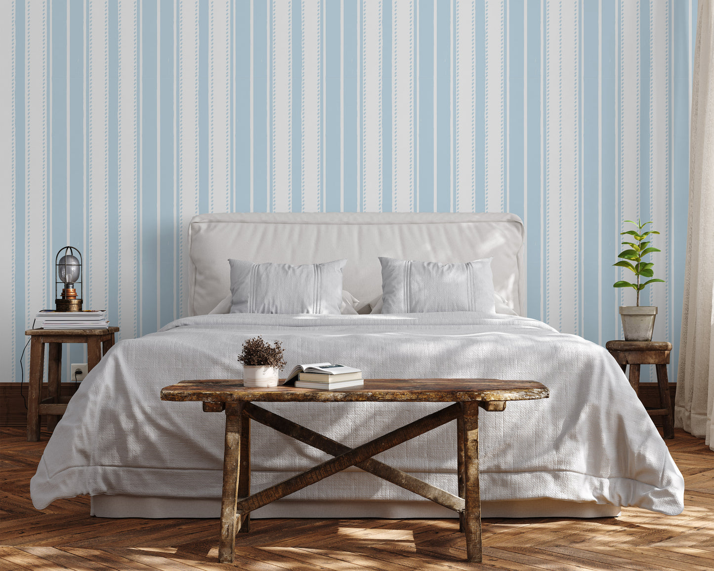 powder blue stripe wallpaper removable peel and stick wallpaper